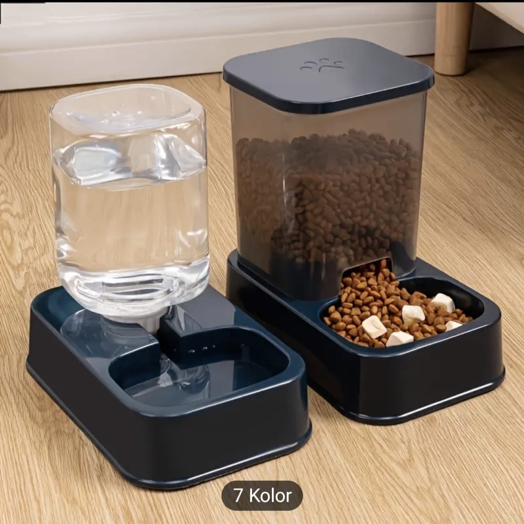 dozownik na karmę i wodę dla kota-komplet 2 szt.